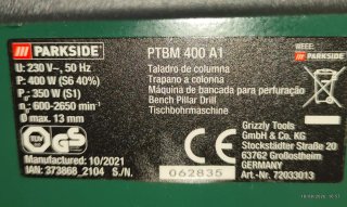 Taladro Columna PTBM 400 A1