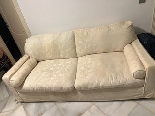 Sofá y sillón tela beige