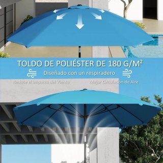 Sombrilla Rectangular Azul