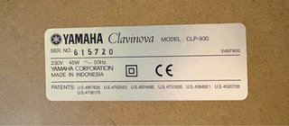 Piano Digital Yamaha Clavinova CLP-930 + banqueta