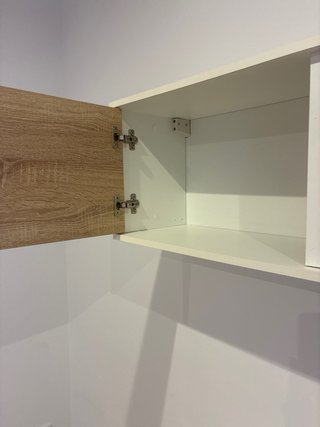 Mueble TV moderno blanco y madera