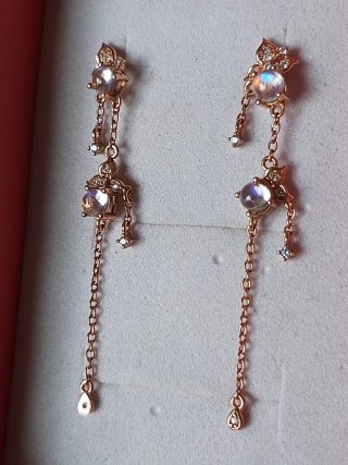 Pendientes Piedra Luna india