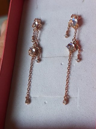 Pendientes Piedra Luna india