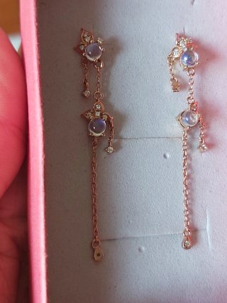 Pendientes Piedra Luna india