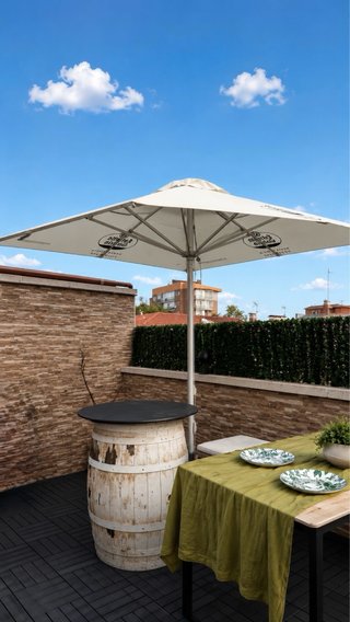 Sombrilla de Terraza Beige Nueva