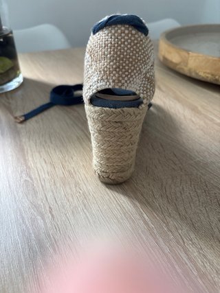 Cuñas Castañer Azul con Cintas