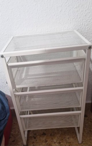 Cajonera Ikea Lennart Blanca Metal