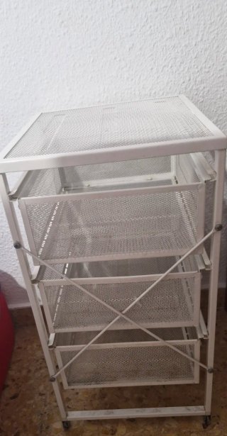 Cajonera Ikea Lennart Blanca Metal