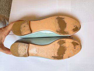Chanel Bailarinas Beige y Turquesa