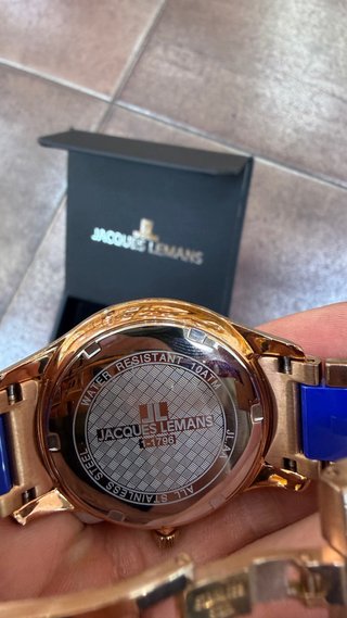 Reloj Jacques Lemans Acero y Cerámica Azul de muje