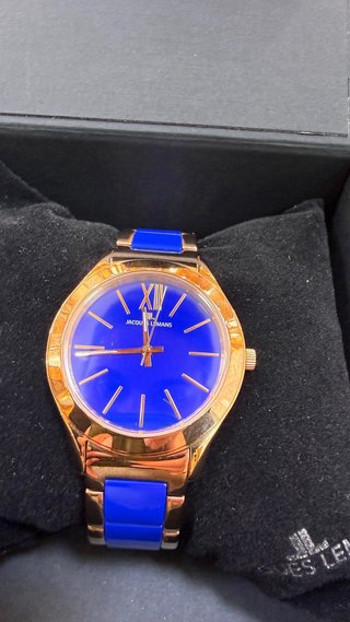 Reloj Jacques Lemans Acero y Cerámica Azul de muje