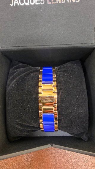 Reloj Jacques Lemans Acero y Cerámica Azul de muje