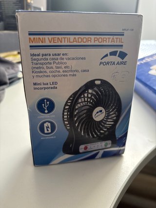 Ventilador Portátil Porta Aire Mini LED USB