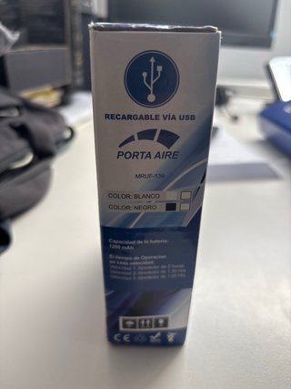 Ventilador Portátil Porta Aire Mini LED USB