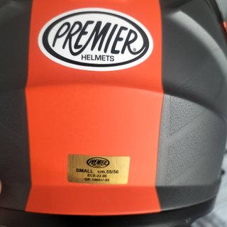 Casco Moto Premier Dévil Fz Azul Naranja talla S