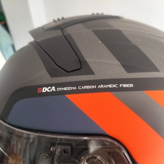 Casco Moto Premier Dévil Fz Azul Naranja talla S