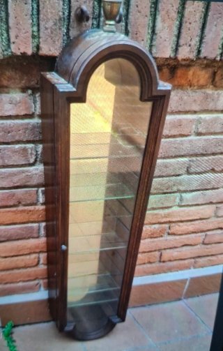 Estantería Antigua Madera y Cristal
