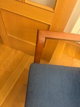 Juego 4 sillas tapizadas madera cómodas y elegante