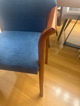 Juego 4 sillas tapizadas madera cómodas y elegante