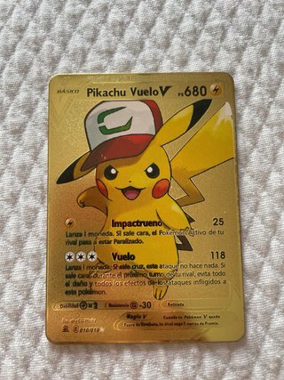 Cartas Pokémon Doradas Metálicas