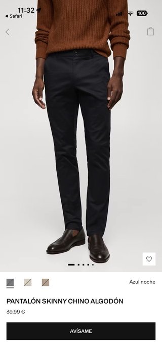 Pantalón Mango Skinny Fit Azul