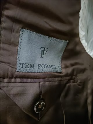 Americana Tem Fórmula marrón terciopelo talla 46