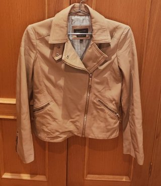 Cazadora Piel Massimo Dutti Camel
