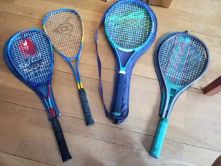 Lote 4 raquetas antiguas