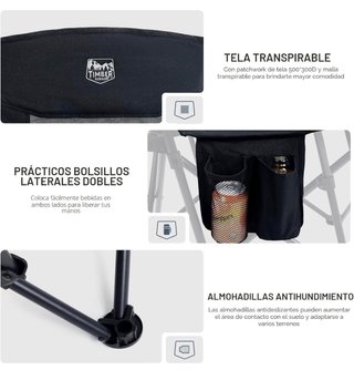 Silla TIMBER RIDGE Plegable y Ligera