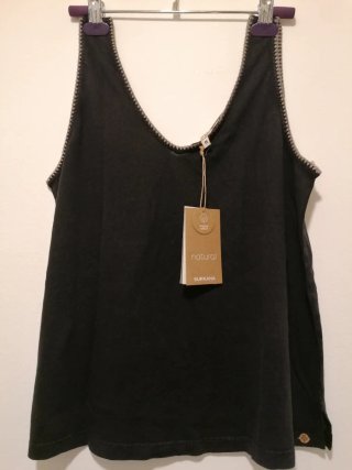 Top Algodón Orgánico Negro Talla M