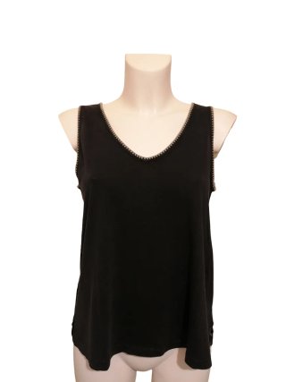 Top Algodón Orgánico Negro Talla M