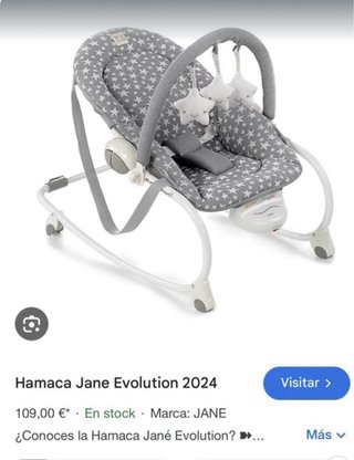 Hamaca bebé Jane Evolution gris estrellas