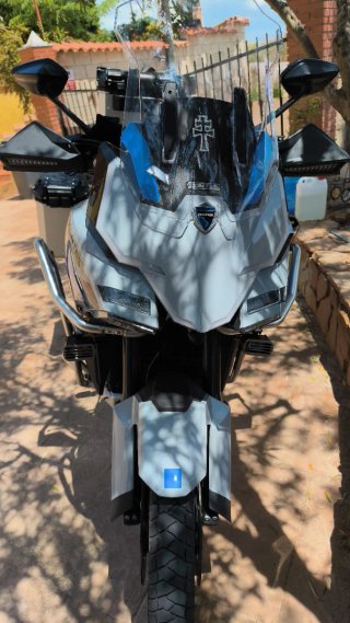 Zontes 703F Adventure Moto Azul/Plata