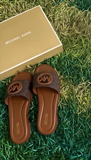 Ciabatte Michael Kors Originali Brown/Gold