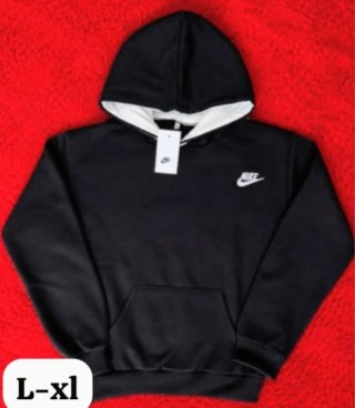 Sudadera Nike Negra Logo Bordado Talla L-XL