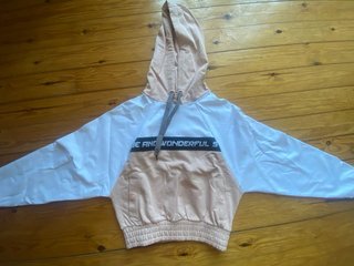 Sudadera corta bicolor