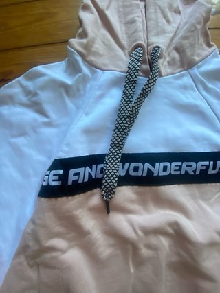 Sudadera corta bicolor