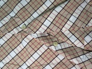 Camisa Zara cuadros beige Talla L