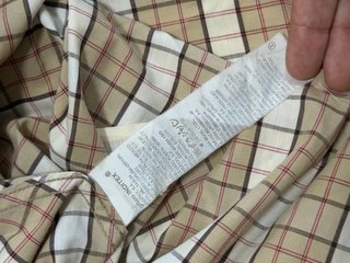 Camisa Zara cuadros beige Talla L