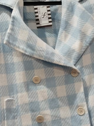 Chaqueta cuadros Vichy azul y blanco