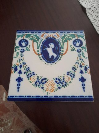 Ladrillo Cerámica Antiguo Decorado