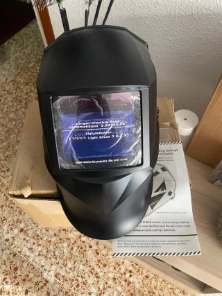 Casco soldador automático