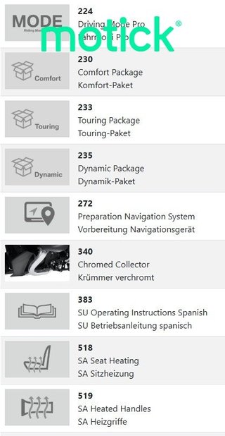 BMW R 1250 RS (3 PACKS+ 3 MALETAS)