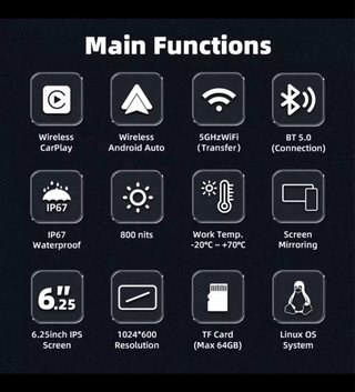 Pantalla Inteligente Moto 6.25 Carplay