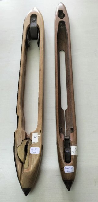 10 Lanzaderas de madera. Talladas a mano. Antiguas