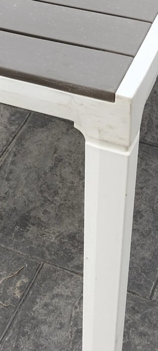 Mesa de jardín Harmony gris y blanca