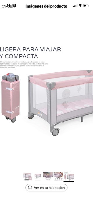 MS BabyWorld Cuna de Viaje Basic Niña