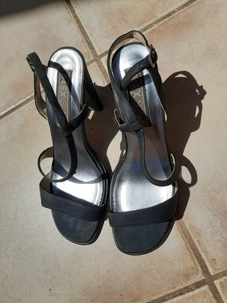 Sandalias Alex Tacón Negro Talla 39