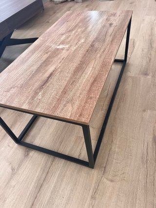 Mesa de centro moderna madera y metal