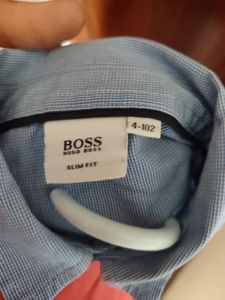 Camisa Hugo Boss Niño Azul